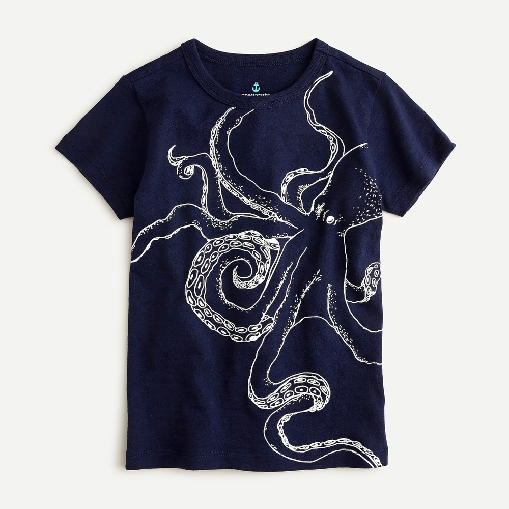 Kids' glow-in-the-dark octopus T-shirt